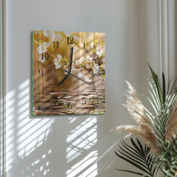 Reloj de vidrio Flores