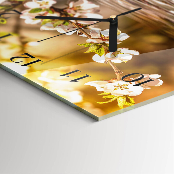 Reloj de vidrio Flores