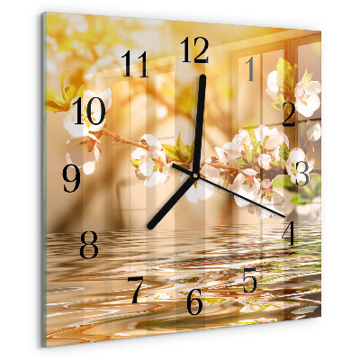 Reloj de vidrio Flores