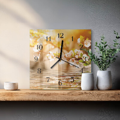Reloj de vidrio Flores