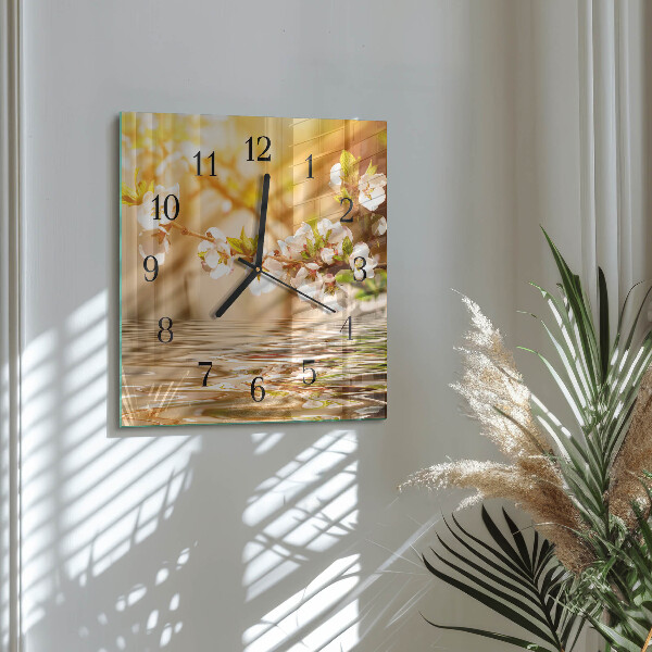 Reloj de vidrio Flores