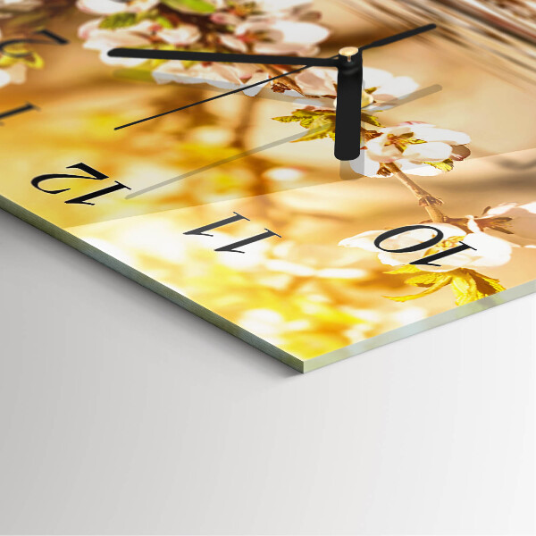 Reloj de vidrio Flores