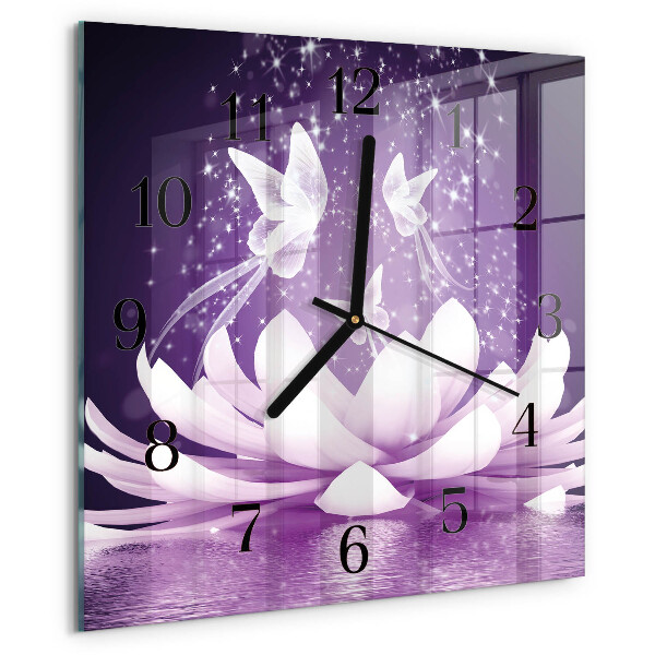 Reloj de vidrio Flor