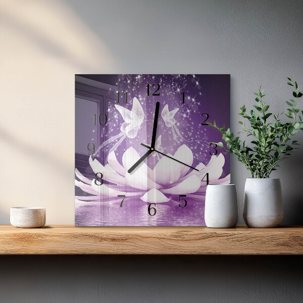 Reloj de vidrio Flor