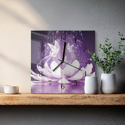 Reloj de vidrio Flor