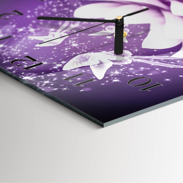Reloj de vidrio Flor