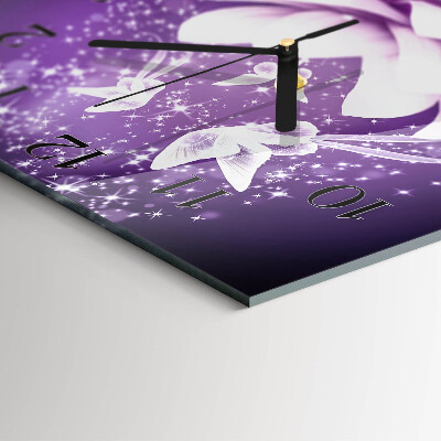 Reloj de vidrio Flor