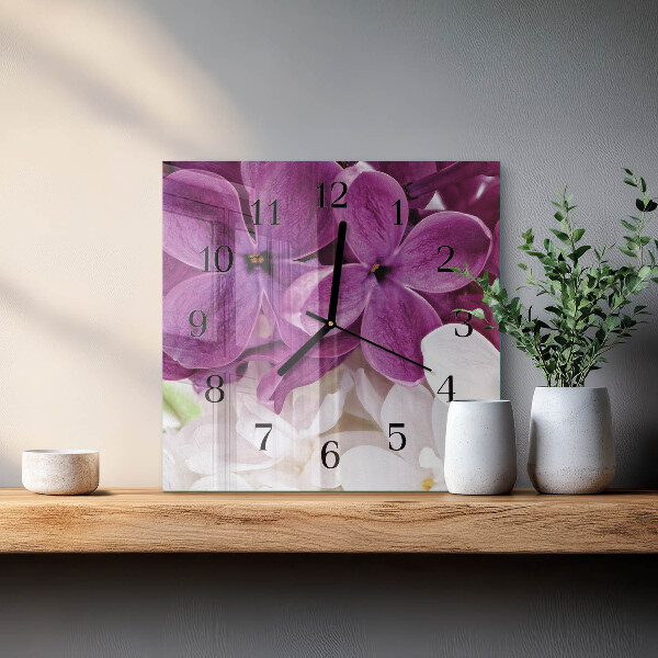 Reloj de vidrio Flores
