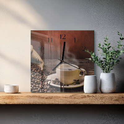 Reloj de vidrio Café
