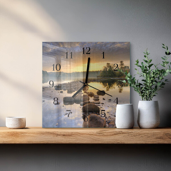 Reloj de vidrio Lago Natura