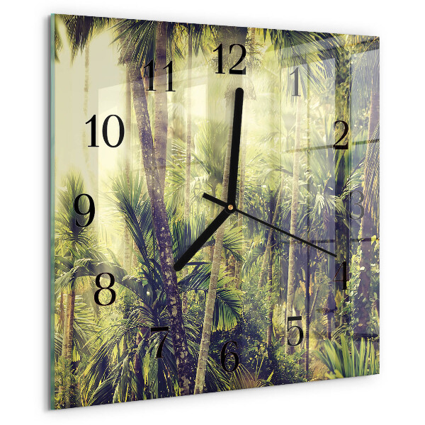 Reloj de vidrio Palmeras