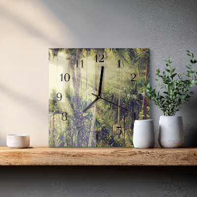 Reloj de vidrio Palmeras