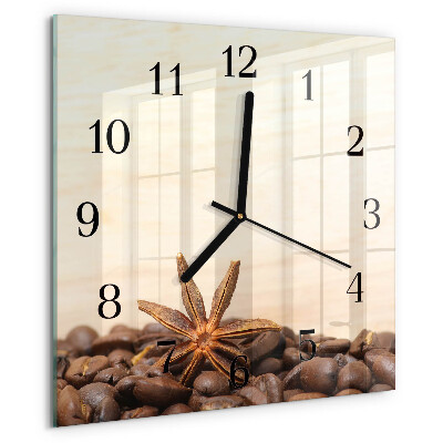 Reloj de vidrio Granos de café