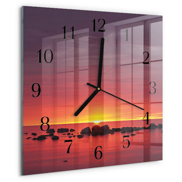 Reloj de vidrio Atardecer
