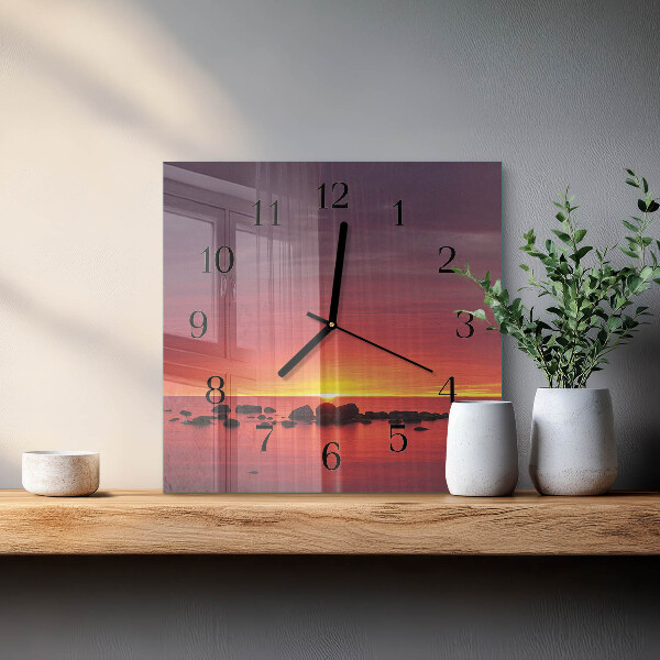 Reloj de vidrio Atardecer