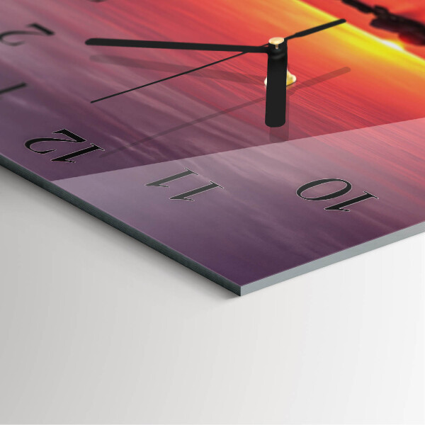 Reloj de vidrio Atardecer