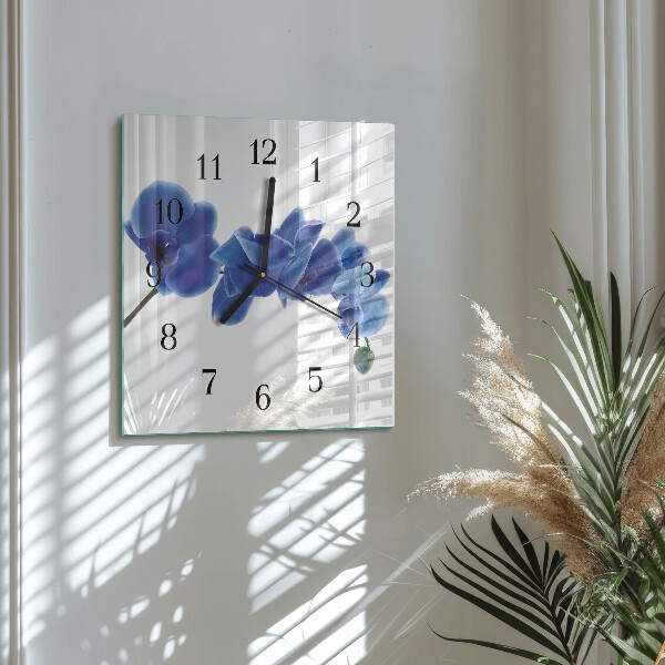 Reloj de vidrio Orquídea