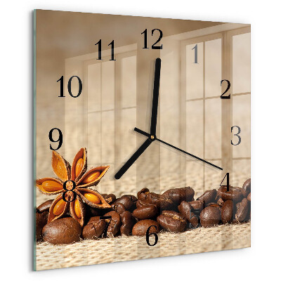 Reloj de vidrio Granos de café