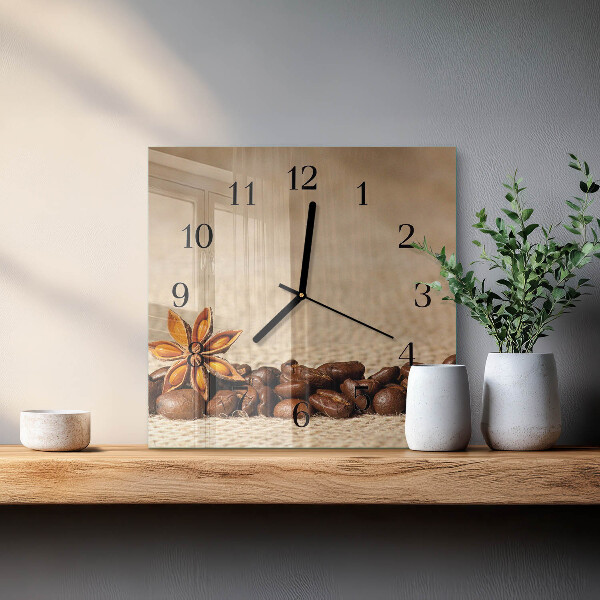 Reloj de vidrio Granos de café