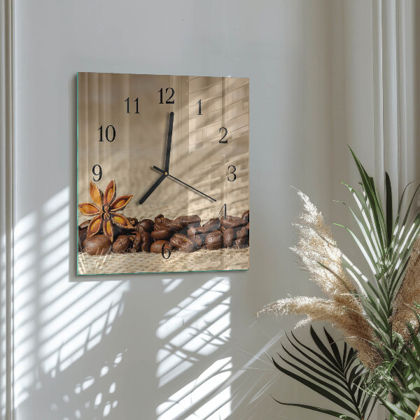 Reloj de vidrio Granos de café