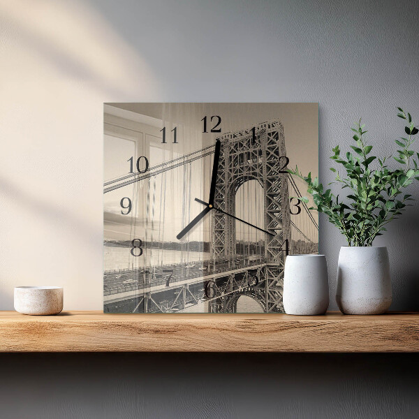 Reloj de vidrio Puerta dorada