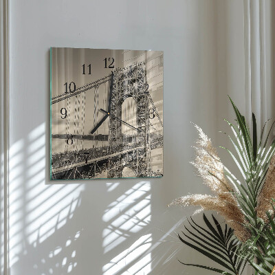 Reloj de vidrio Puerta dorada