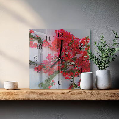 Reloj de vidrio Flores