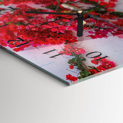 Reloj de vidrio Flores