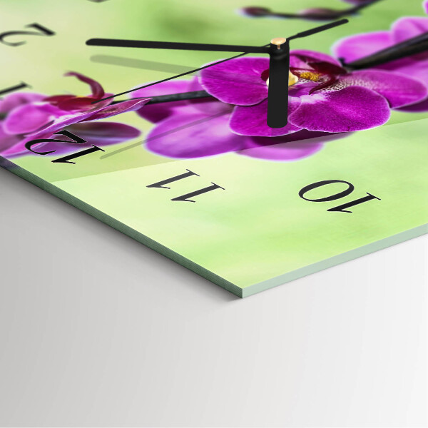 Reloj de vidrio Orquídea