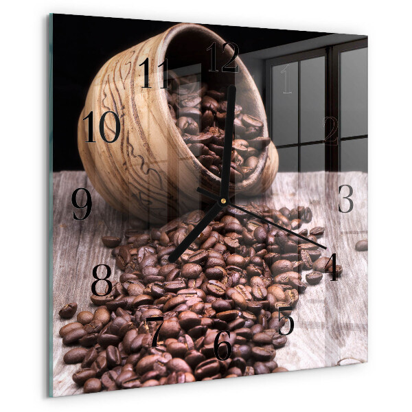 Reloj de vidrio Granos de café