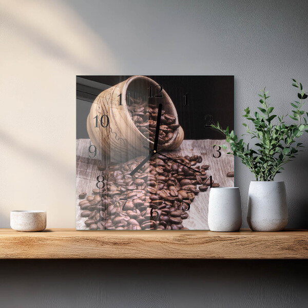 Reloj de vidrio Granos de café