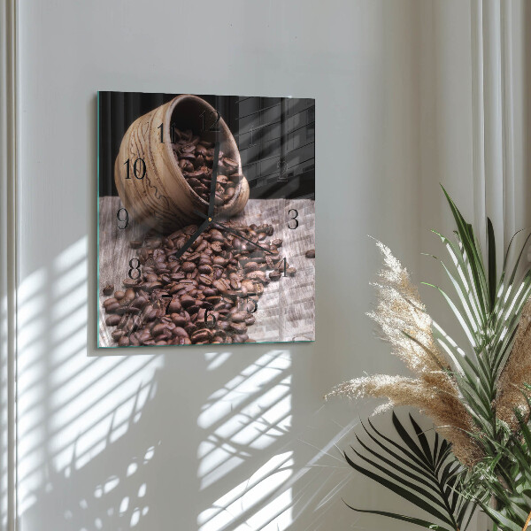 Reloj de vidrio Granos de café
