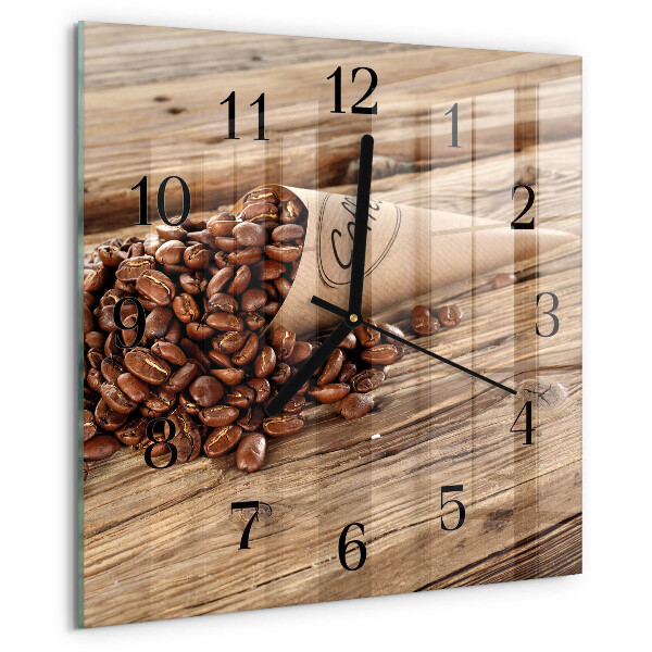 Reloj de vidrio Granos de café