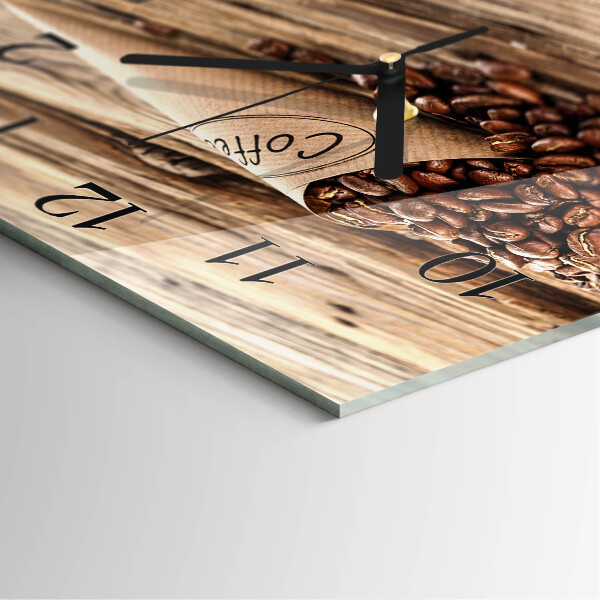 Reloj de vidrio Granos de café