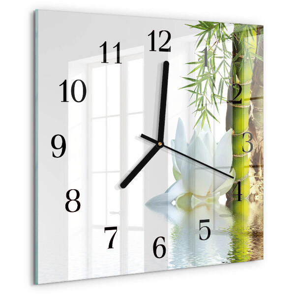 Reloj de vidrio Bambú