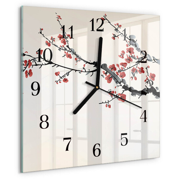 Reloj de vidrio Flores