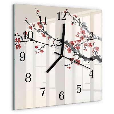 Reloj de vidrio Flores