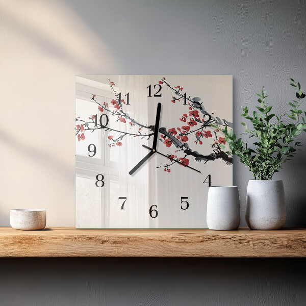 Reloj de vidrio Flores