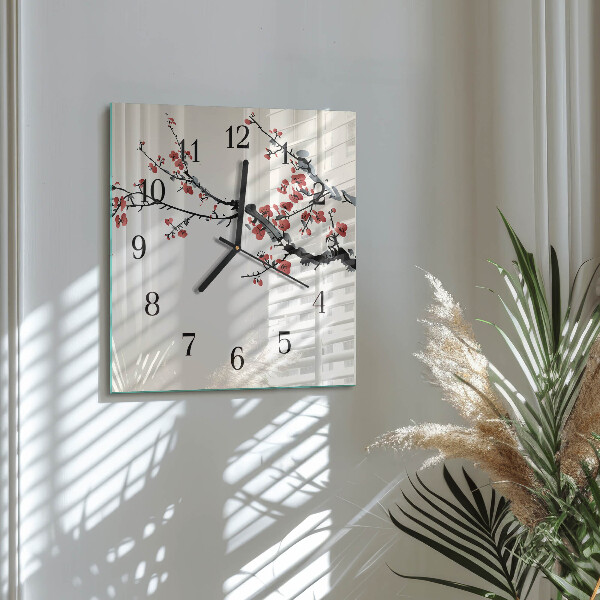 Reloj de vidrio Flores