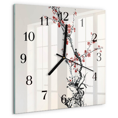 Reloj de vidrio Flores