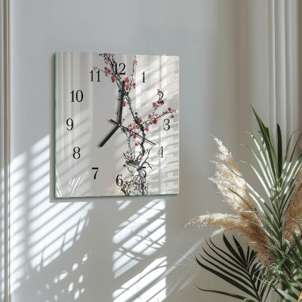 Reloj de vidrio Flores