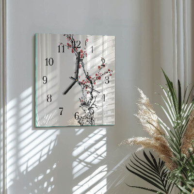 Reloj de vidrio Flores