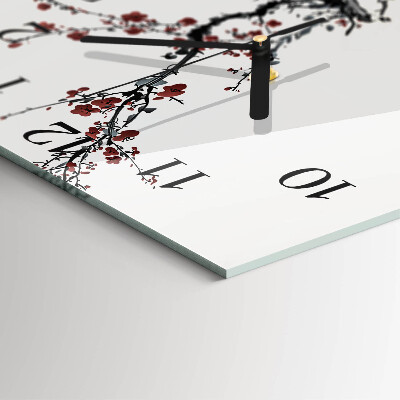 Reloj de vidrio Flores