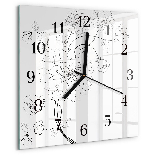 Reloj de vidrio Flores