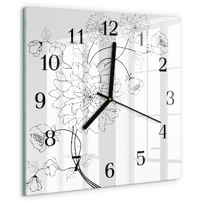 Reloj de vidrio Flores