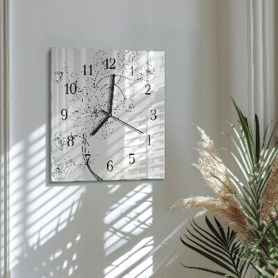 Reloj de vidrio Flores
