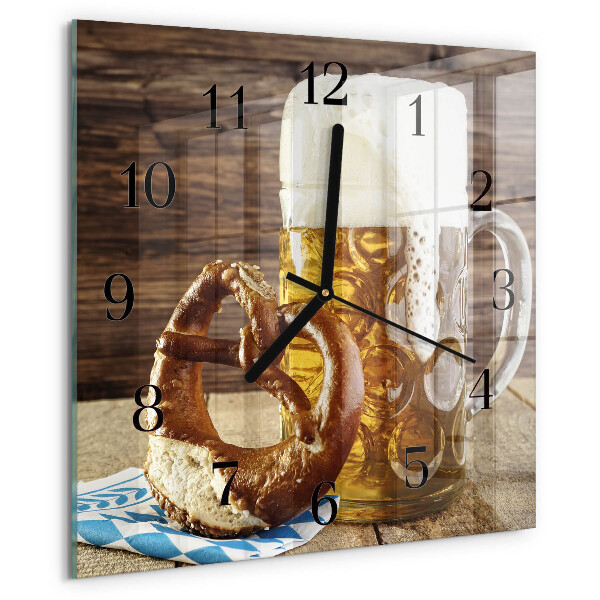 Reloj de vidrio Pretzel de cerveza