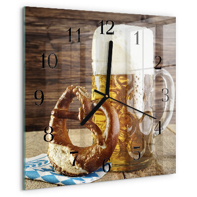 Reloj de vidrio Pretzel de cerveza