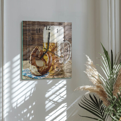 Reloj de vidrio Pretzel de cerveza