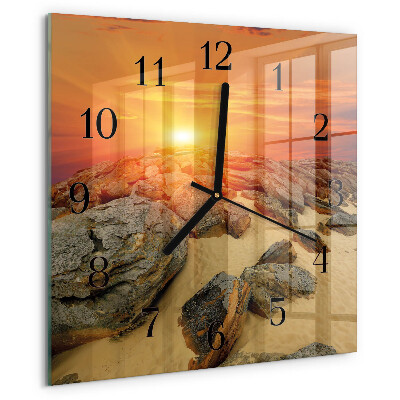 Reloj de vidrio Atardecer